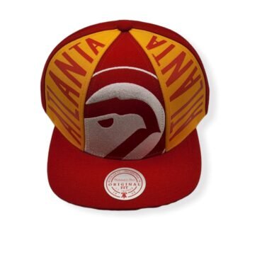 Mitchell & Ness Atlanta Hawks Big Face Callout Hardwood Classics Adjustable Snapback Hat Cap