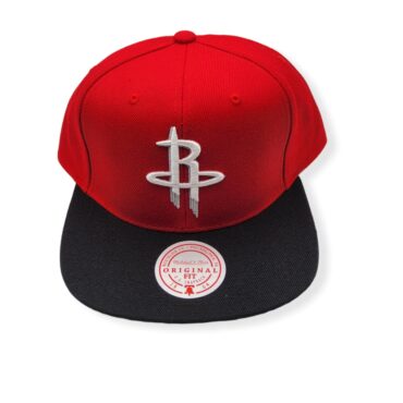 Mitchell & Ness Houston Rockets Team 2 Tone 2.0 Red/Black Adjustable Snapback Hat Cap