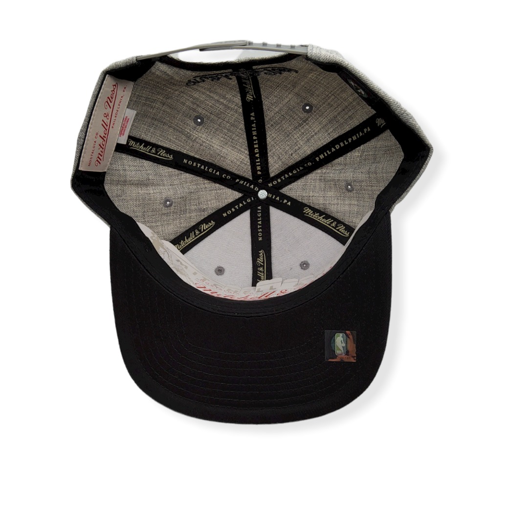 Mitchell & Ness Boston Celtics Grey Black Pop Adjustable Snapback Hat Cap