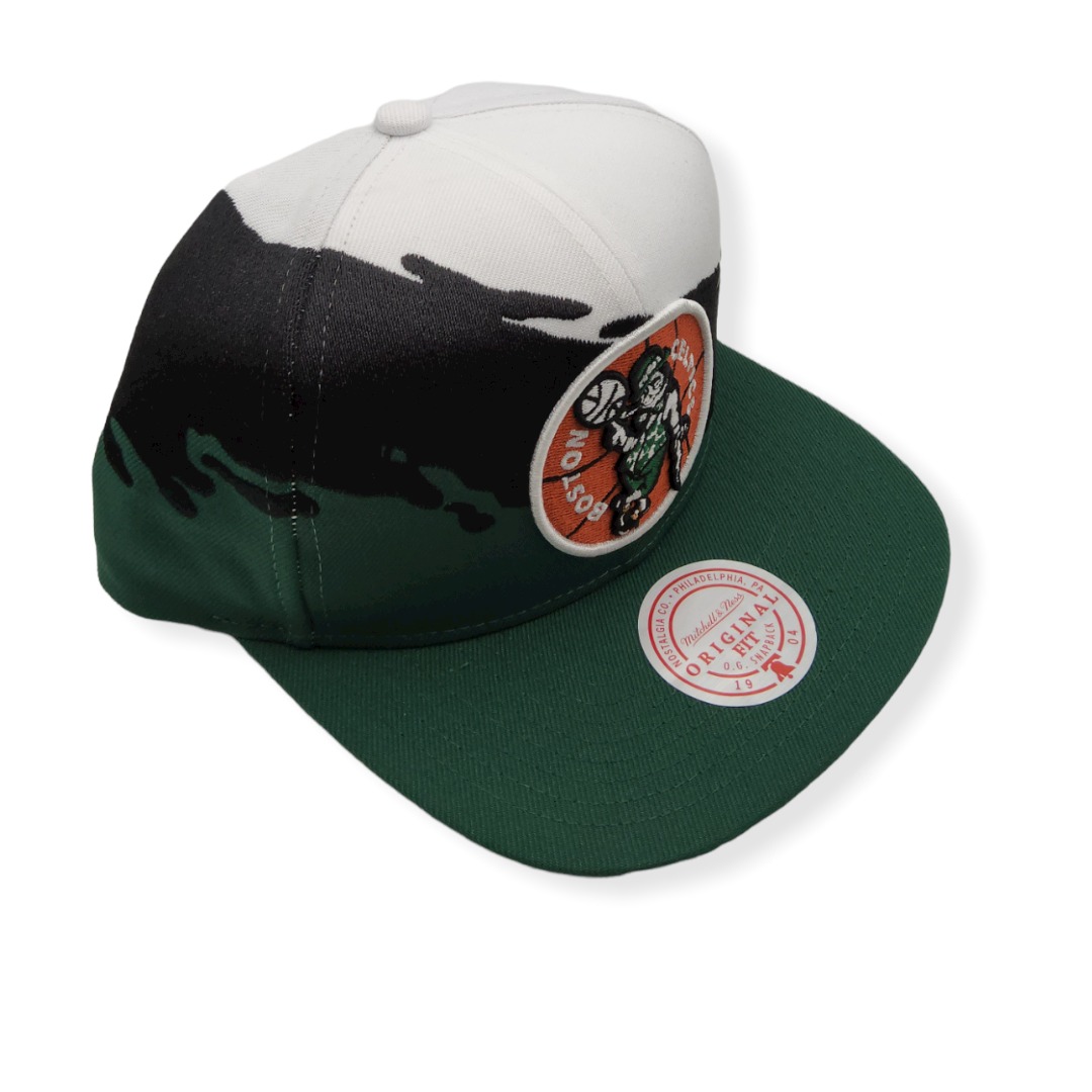 Mitchell & Ness Boston Celtics Paintbrush Adjustable Snapback Hat Cap