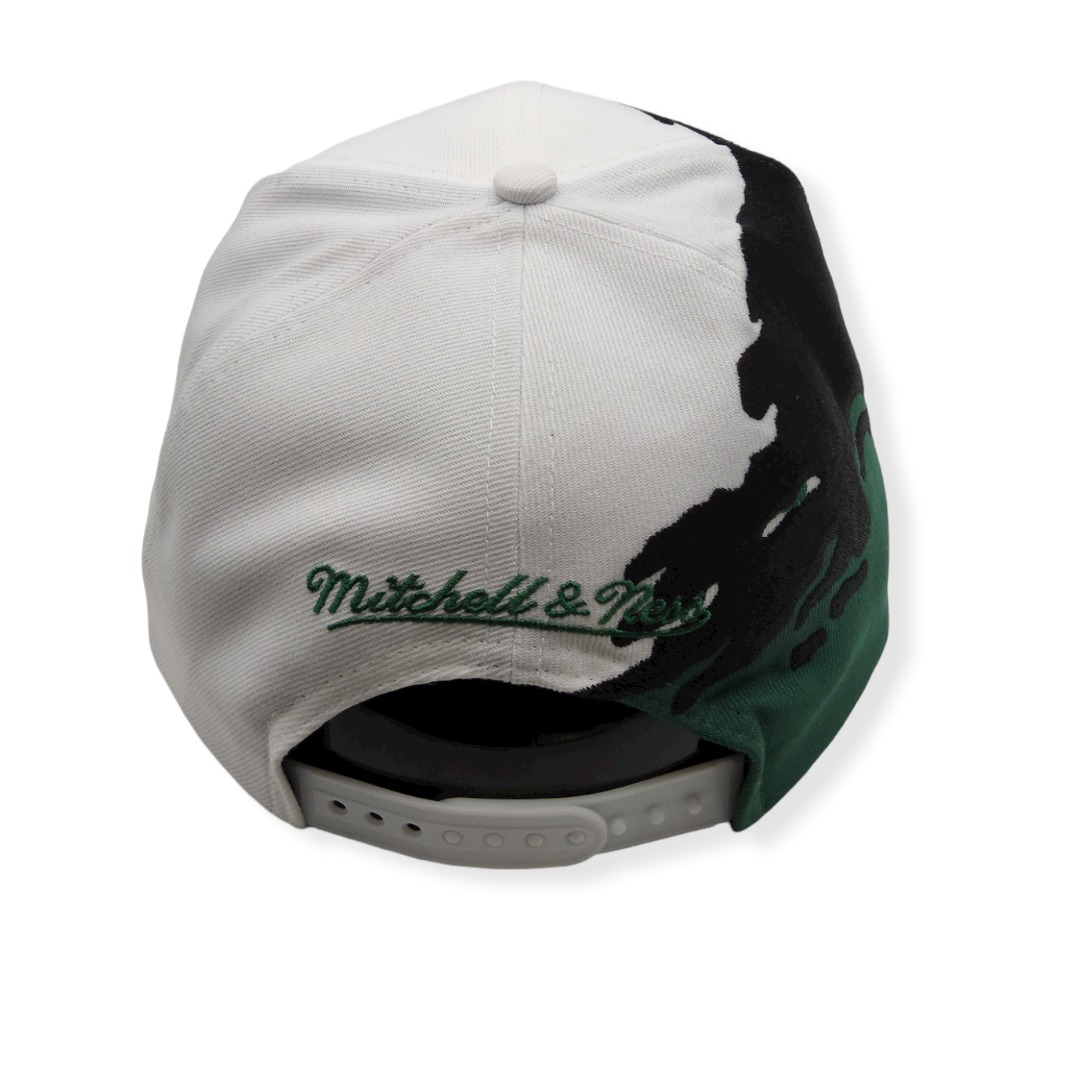 Mitchell & Ness Boston Celtics Paintbrush Adjustable Snapback Hat Cap