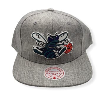 Mitchell & Ness Charlotte Hornets Team Heather 2.0 Adjustable Snapback Hat Cap