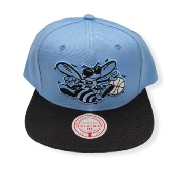 Mitchell & Ness Charlotte Hornets University Away 2 Tone Hardwood Classics Adjustable Snapback Hat