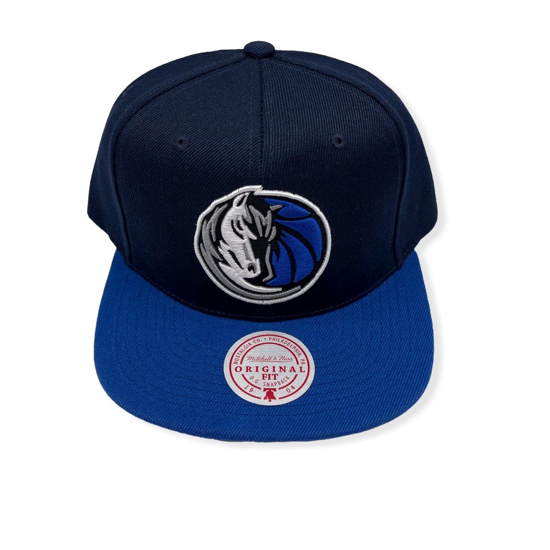 Mitchell & Ness Dallas Mavericks Core Basic Navy/Light Blue Adjustable Snapback Hat Cap