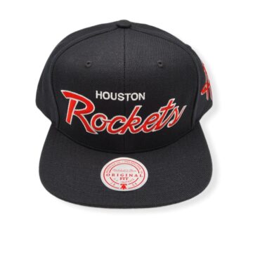 Mitchell & Ness Houston Rockets Team Script 2.0 Adjustable Snapback Hat Cap