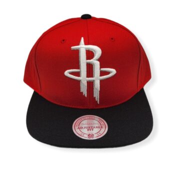 Mitchell & Ness Houston Rockets XL Logo Red/Black Adjustable Snapback Hat Cap