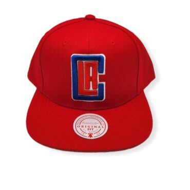 Mitchell & Ness Los Angeles Clippers Team Ground 2.0 Red Adjustable Snapback Hat Cap
