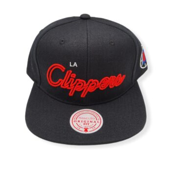 Mitchell & Ness Los Angeles Clippers Neon Script Adjustable Snapback Hat Cap