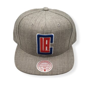 Mitchell & Ness Los Angeles Clippers Team Heather Adjustable Snapback Hat Cap