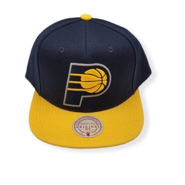 Mitchell & Ness Indiana Pacers Core Basic Navy/Gold Adjustable Snapback Hat Cap