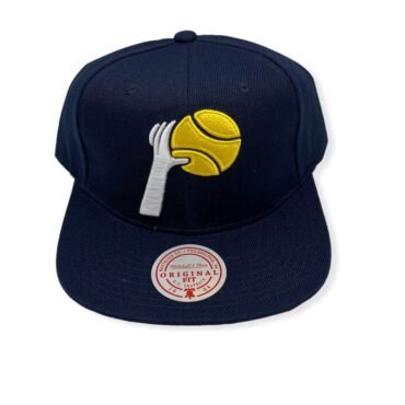Mitchell & Ness Indiana Pacers Logo Remix HWC Navy Adjustable Snapback Hat Cap