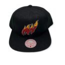 Mitchell & Ness Miami Heat Core Basic Hardwood Classics Black Adjustable Snapback Hat Cap