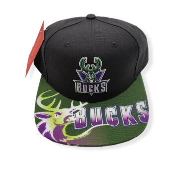 Mitchell & Ness Milwaukee Bucks Swingman Pop Hardwood Classics Adjustable Snapback Hat Cap