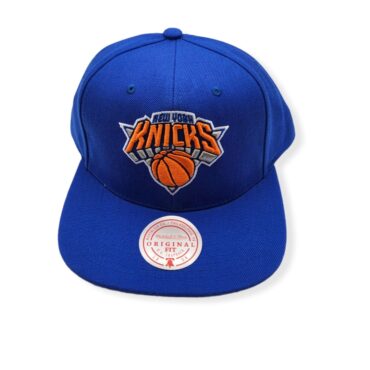 Mitchell & Ness New York Knicks Team Ground 2.0 Blue Adjustable Snapback Hat Cap