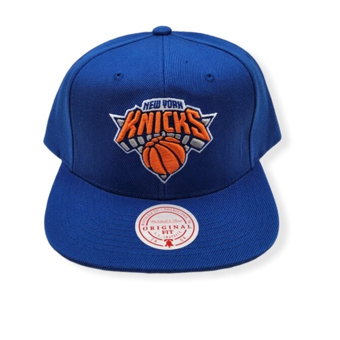 Mitchell & Ness New York Knicks Core Basic Blue Adjustable Snapback Hat Cap