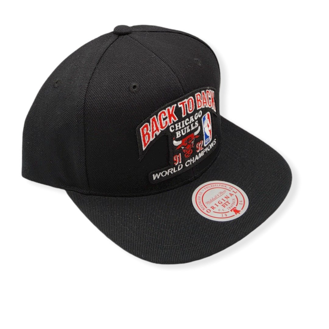 Mitchell & Ness Chicago Bulls 1991-1992 Back to Back Champs Adjustable Snapback Hat Cap