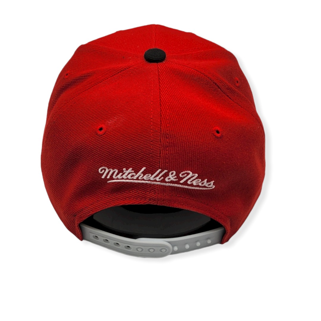 Mitchell & Ness Chicago Bulls Cardinal Red 2 Tone Adjustable Snapback Hat Cap