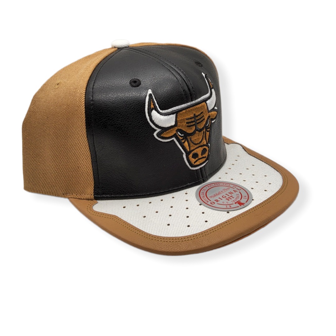 Mitchell & Ness Chicago Bulls Day One Black/Sand Adjustable Snapback Hat Cap