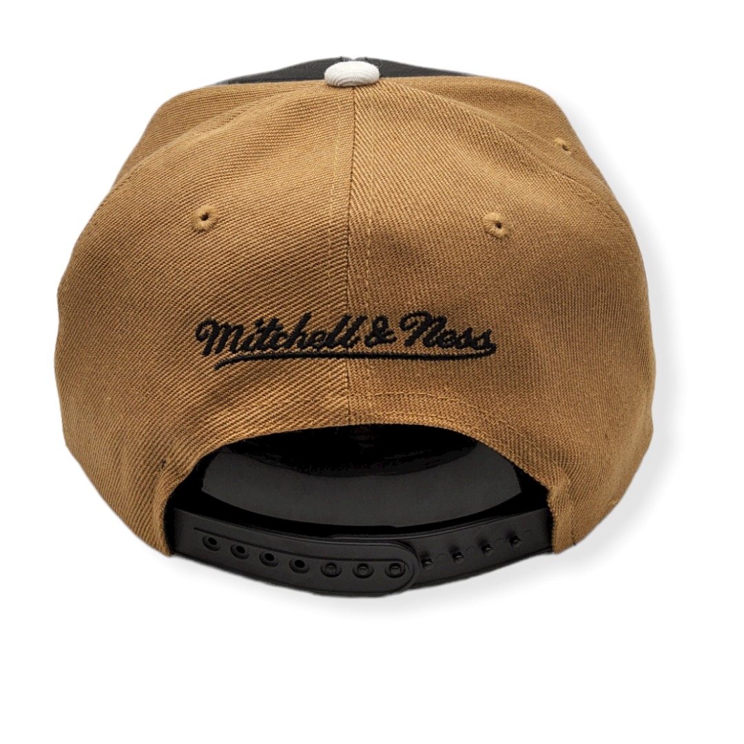 Mitchell & Ness Chicago Bulls Day One Black/Sand Adjustable Snapback Hat Cap