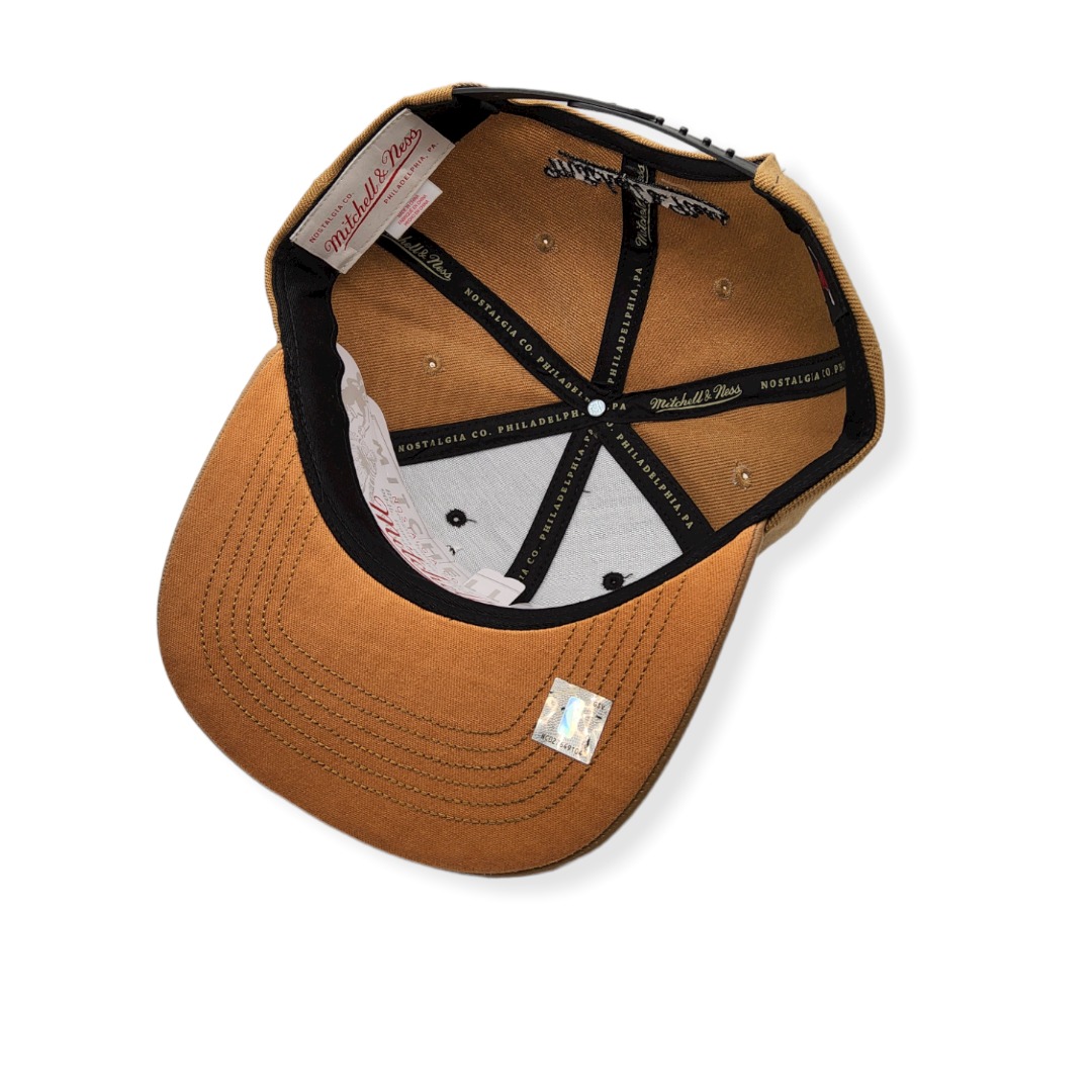 Mitchell & Ness Chicago Bulls Day One Black/Sand Adjustable Snapback Hat Cap