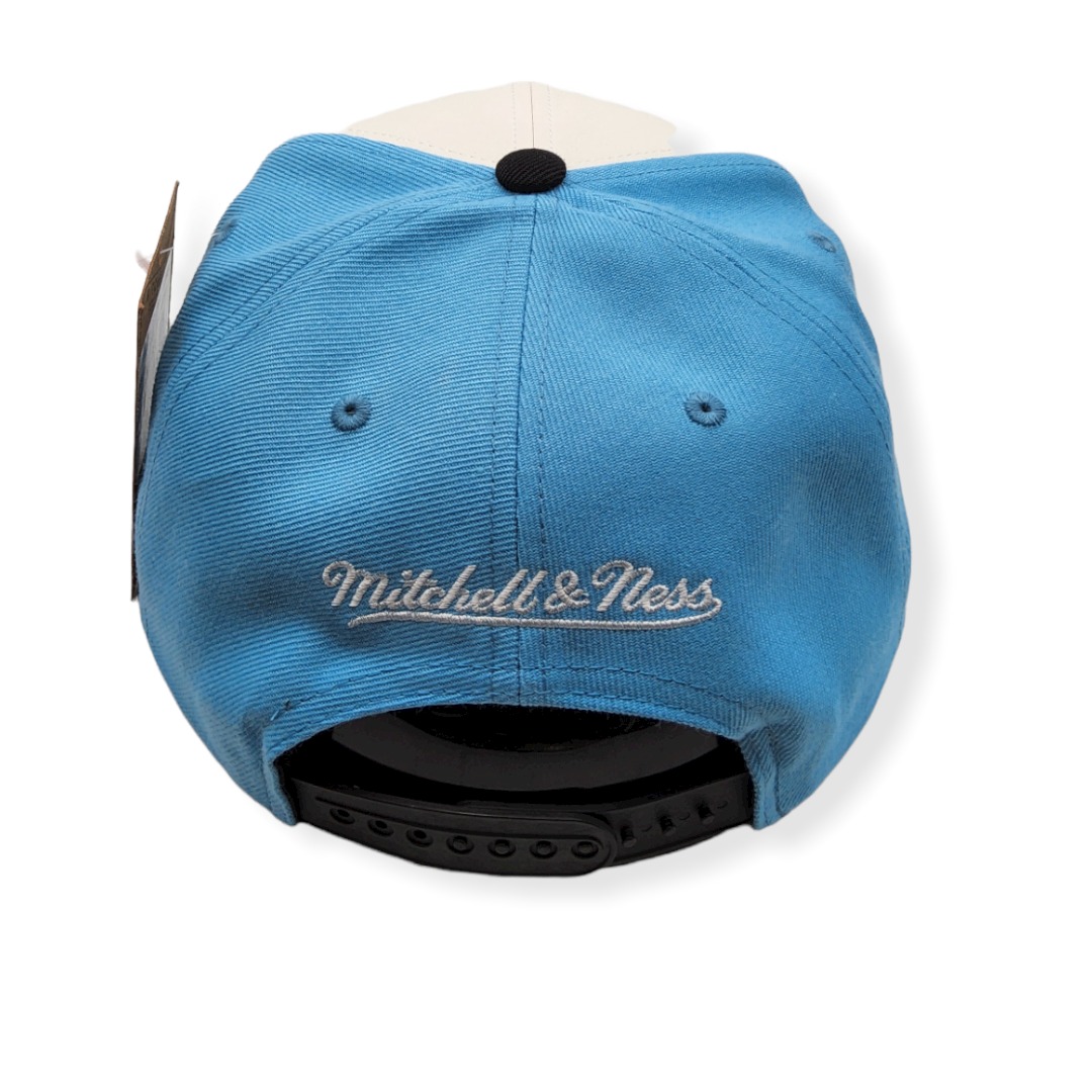 Mitchell & Ness Chicago Bulls Day One White/Light Blue Black Button/Snap Adjustable Snapback Hat Cap