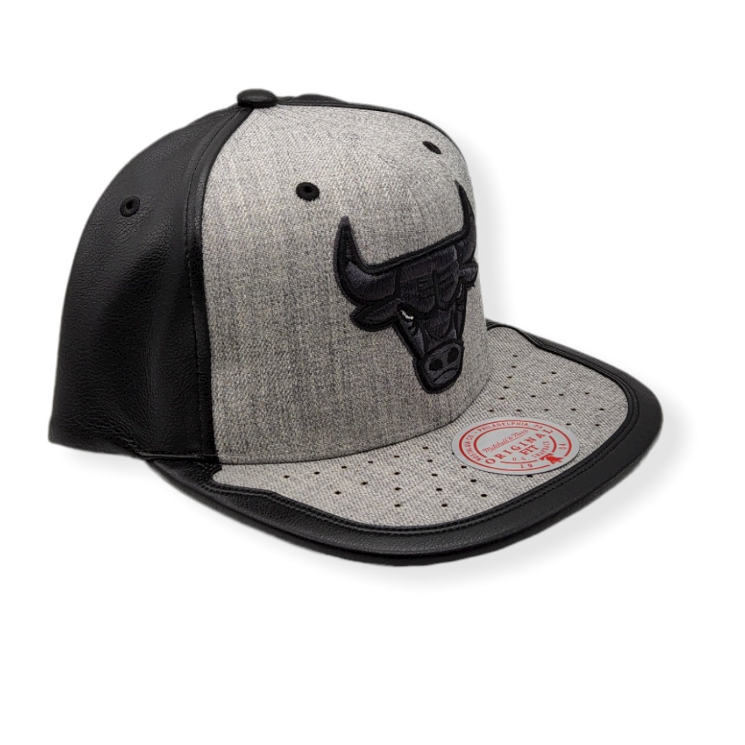 Mitchell & Ness Chicago Bulls Day One Grey Heather Adjustable Snapback Hat Cap