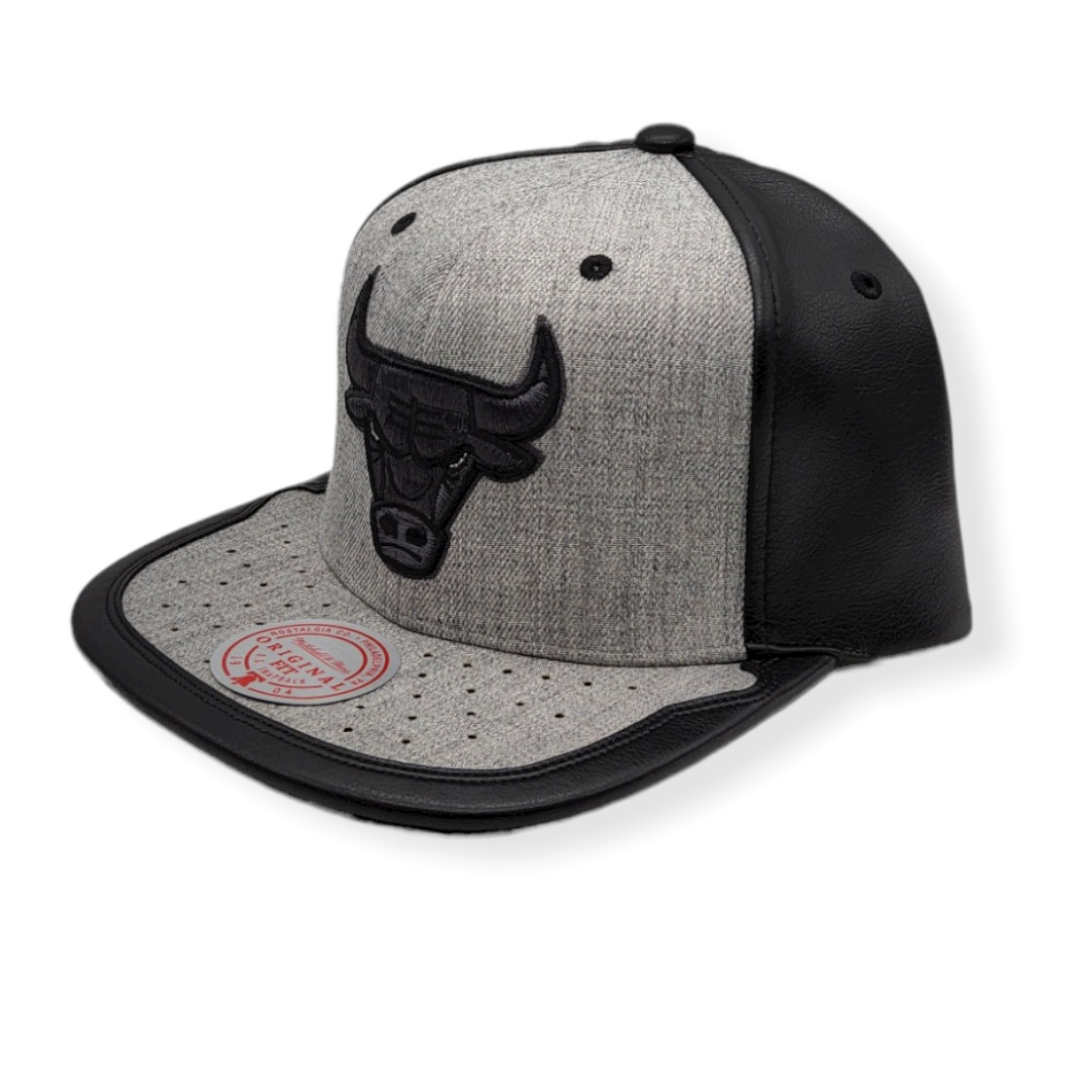 Mitchell & Ness Chicago Bulls Day One Grey Heather Adjustable Snapback Hat Cap
