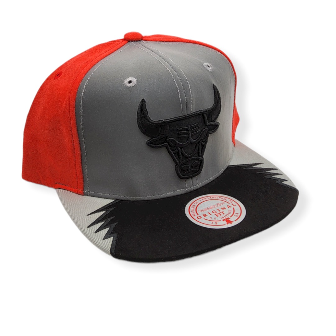 Mitchell & Ness Chicago Bulls Day 5 Grey/Red Hardwood Classics Adjustable Snapback Hat Cap