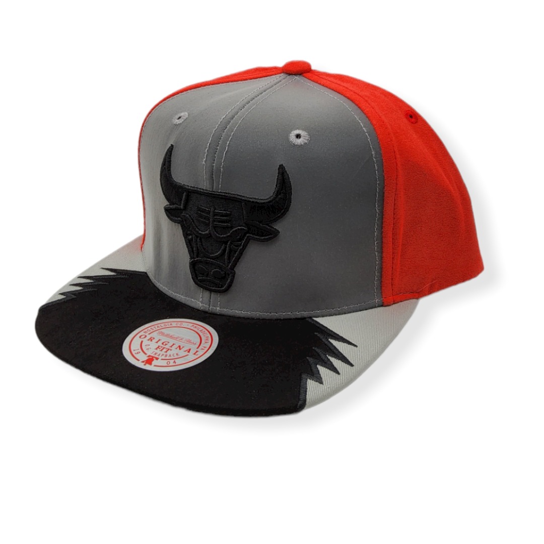 Mitchell & Ness Chicago Bulls Day 5 Grey/Red Hardwood Classics Adjustable Snapback Hat Cap