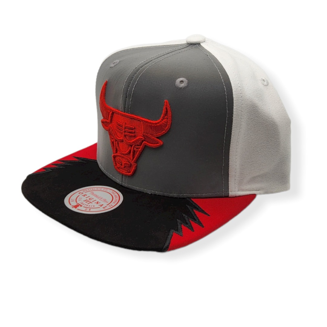 Mitchell & Ness Chicago Bulls Day 5 Grey/White Hardwood Classics Adjustable Snapback Hat Cap