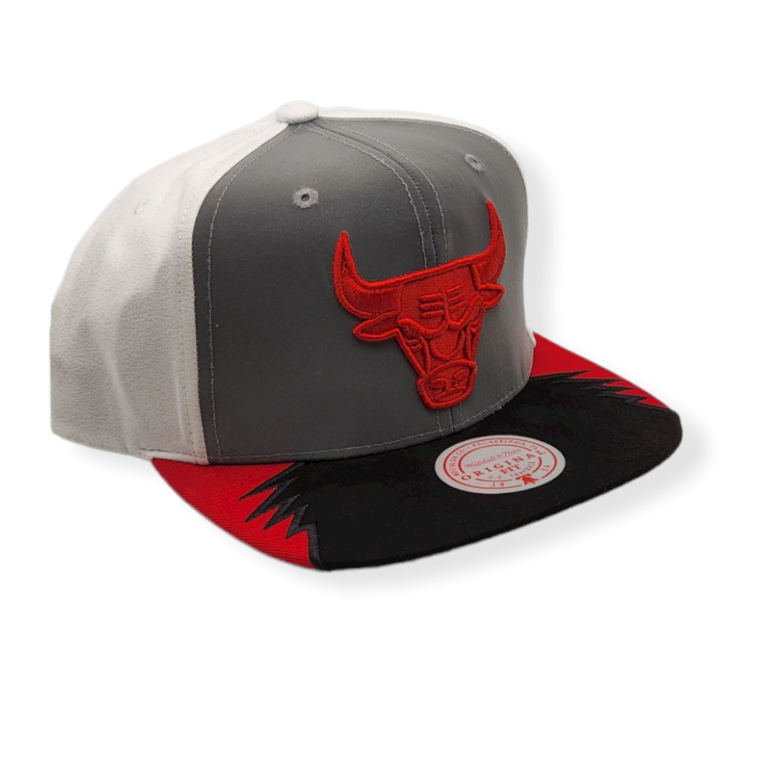 Mitchell & Ness Chicago Bulls Day 5 Grey/White Hardwood Classics Adjustable Snapback Hat Cap