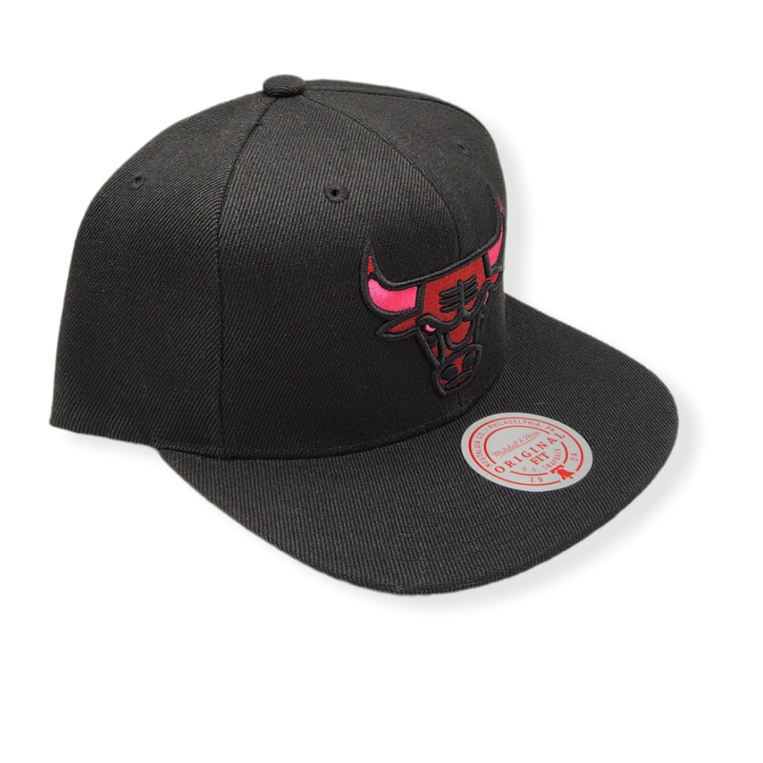 Mitchell & Ness Chicago Bulls Highlighter Team Pop Adjustable Snapback Hat Cap