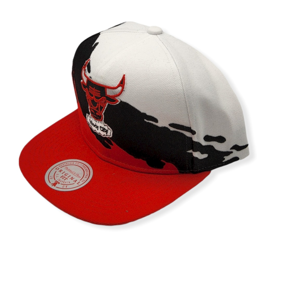 Mitchell & Ness Chicago Bulls Paintbrush Adjustable Snapback Hat Cap