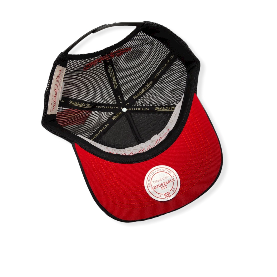Mitchell & Ness Chicago Bulls Puff the Magic Trucker Black Adjustable Snapback Hat Cap