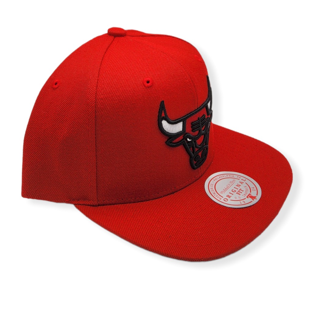 Mitchell & Ness Chicago Bulls Team Ground 2.0 Red Adjustable Snapback Hat Cap