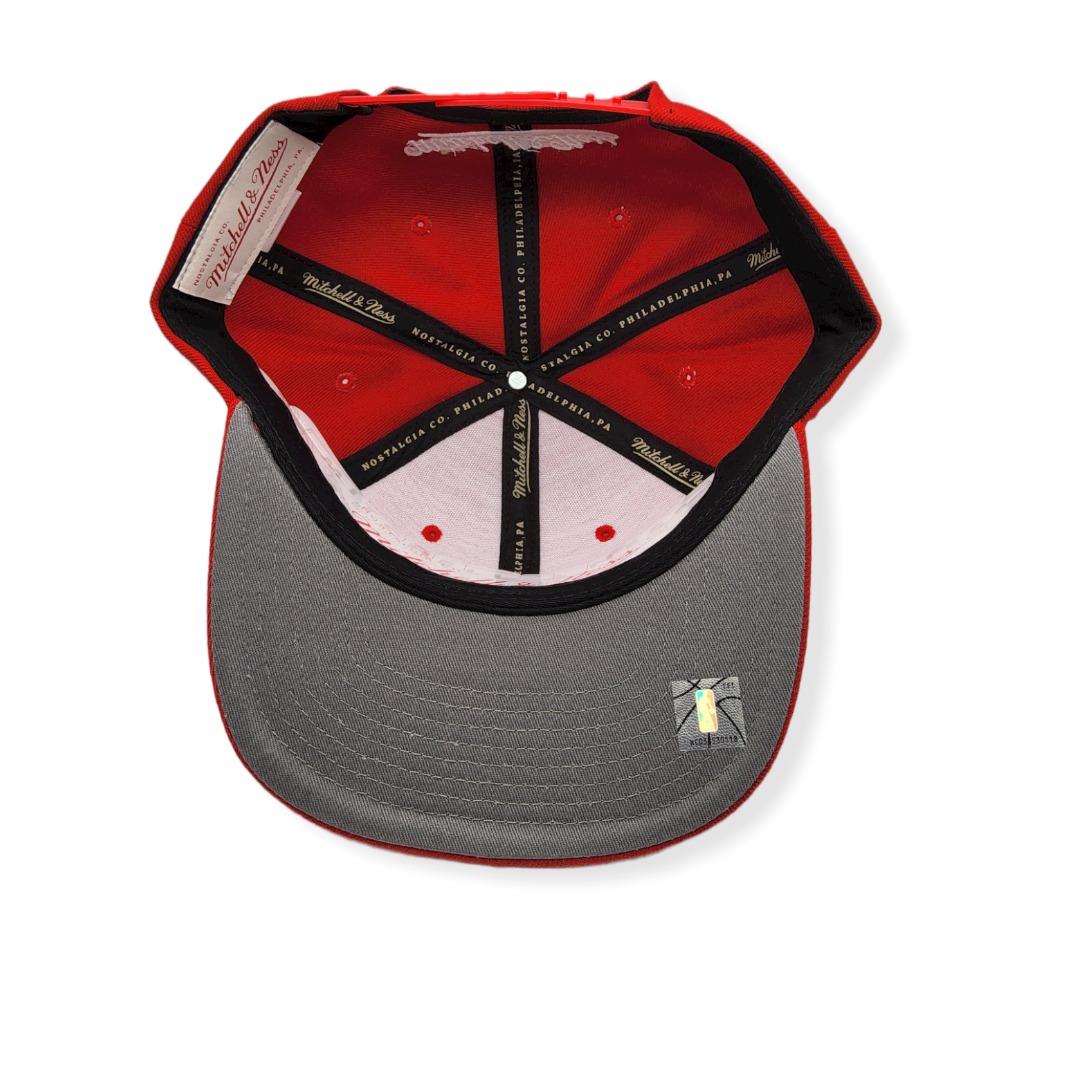 Mitchell & Ness Chicago Bulls Team Ground 2.0 Red Adjustable Snapback Hat Cap