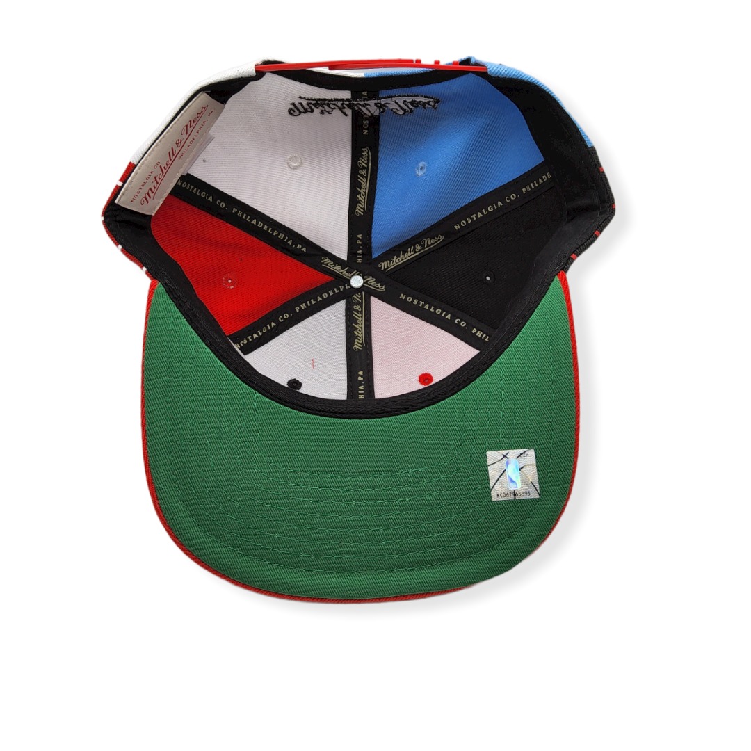 Mitchell & Ness Chicago Bulls What the Pinstripe Adjustable Snapback Hat Cap