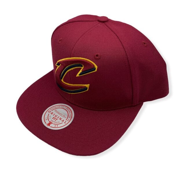 Mitchell & Ness Cleveland Cavaliers Team Ground 2.0 Maroon Adjustable Snapback Hat Cap