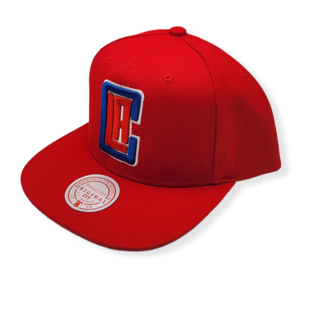 Mitchell & Ness Los Angeles Clippers Team Ground 2.0 Red Adjustable Snapback Hat Cap