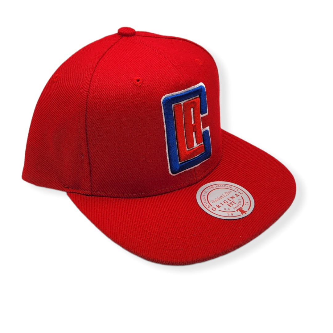 Mitchell & Ness Los Angeles Clippers Team Ground 2.0 Red Adjustable Snapback Hat Cap