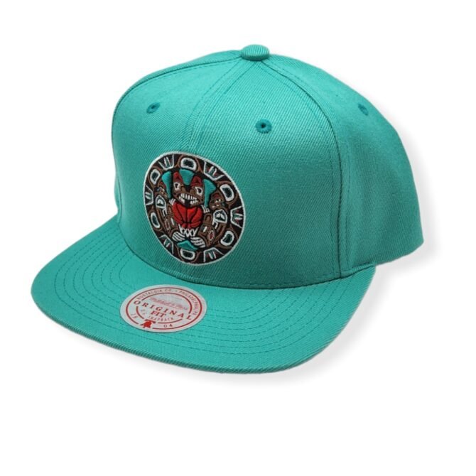 Mitchell & Ness Memphis Grizzlies Core Basic Hardwood Classics Teal Adjustable Snapback Hat Cap