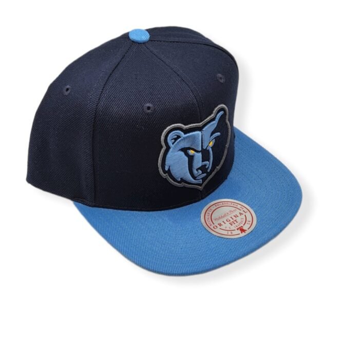 Mitchell & Ness Memphis Grizzlies Core Basic Navy/Light Blue Adjustable Snapback Hat Cap