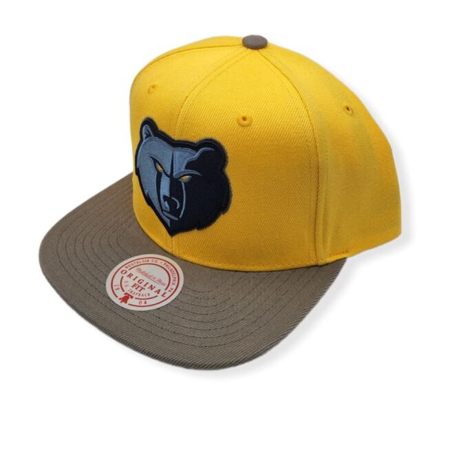 Mitchell & Ness Memphis Grizzlies Core Basic Gold/Grey Adjustable Snapback Hat Cap