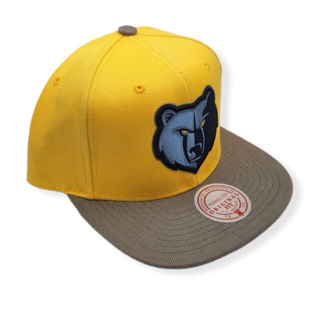 Mitchell & Ness Memphis Grizzlies Core Basic Gold/Grey Adjustable Snapback Hat Cap