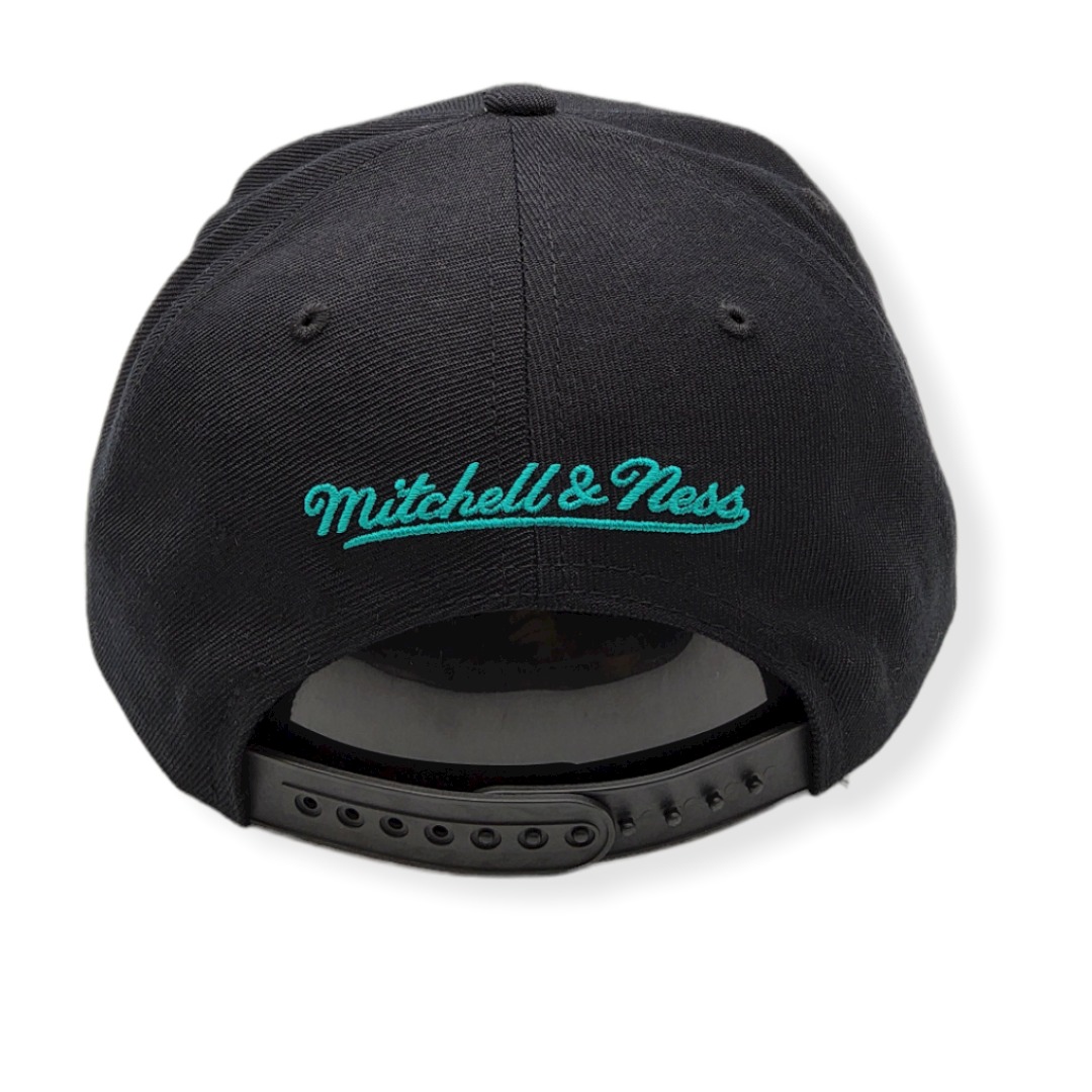 Mitchell & Ness Vancouver Grizzlies Cropped XL Hardwood Classics Black Adjustable Snapback Hat Cap