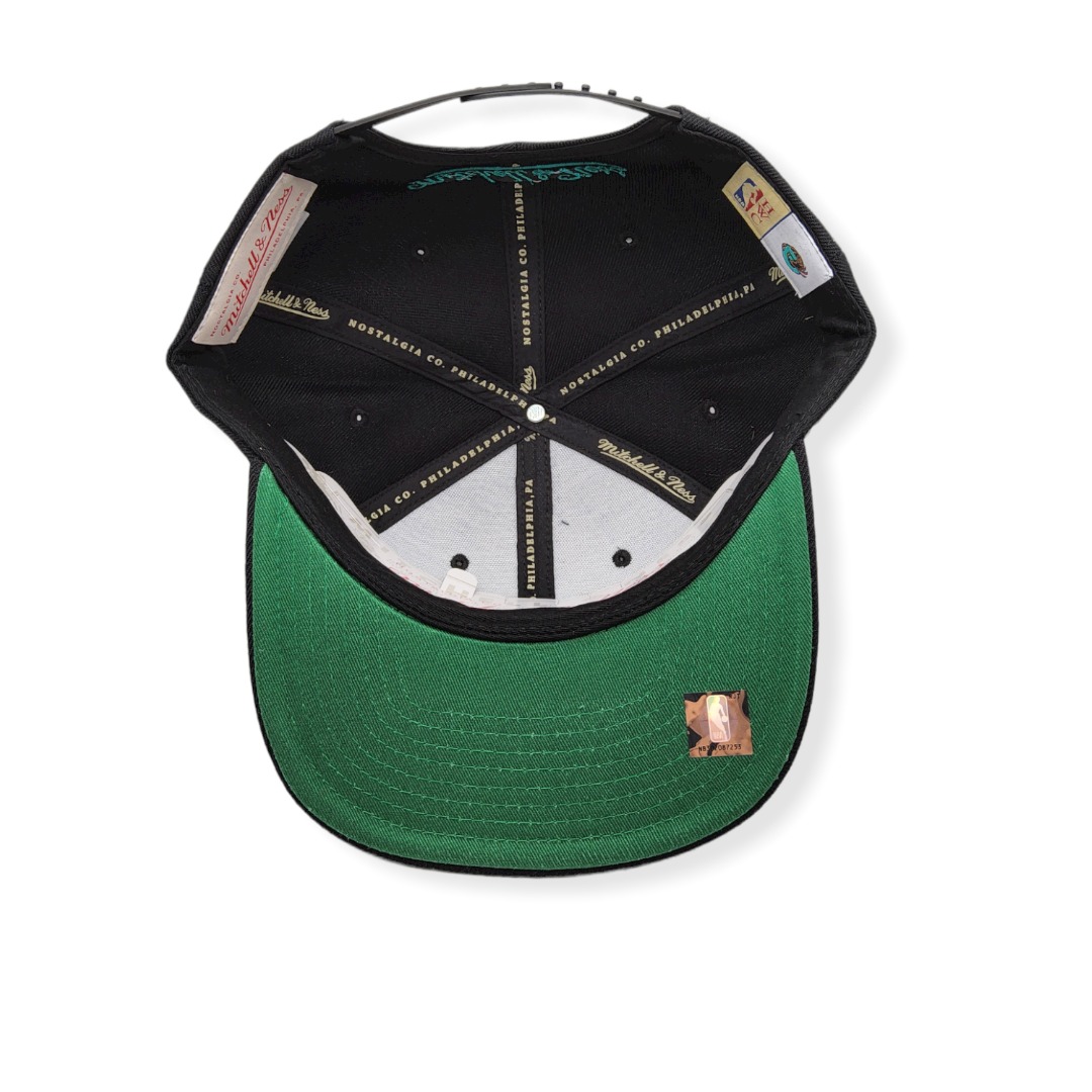 Mitchell & Ness Vancouver Grizzlies Cropped XL Hardwood Classics Black Adjustable Snapback Hat Cap