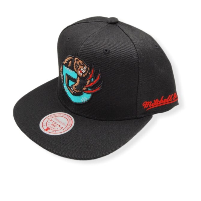 Mitchell & Ness Memphis Grizzlies Drop Back Black Adjustable Snapback Hat Cap