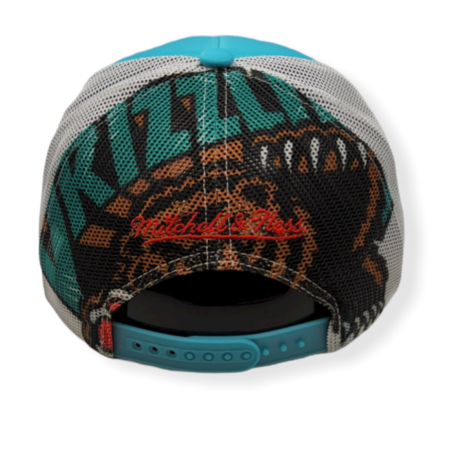 Mitchell & Ness Memphis Grizzlies Off The Backboard Trucker Adjustable Snapback Hat Cap