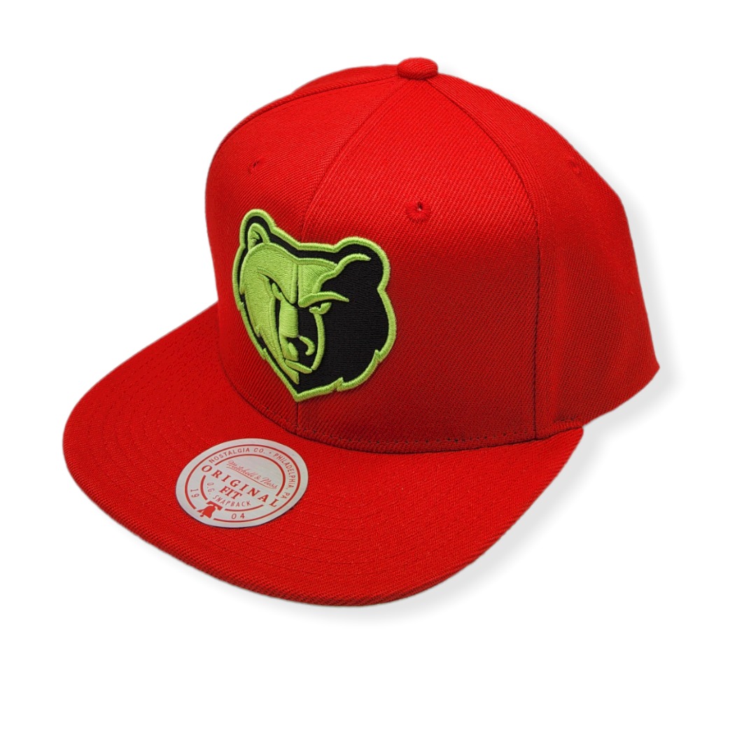 Mitchell & Ness Memphis Grizzlies Reverse Grinch Adjustable Snapback Hat Cap