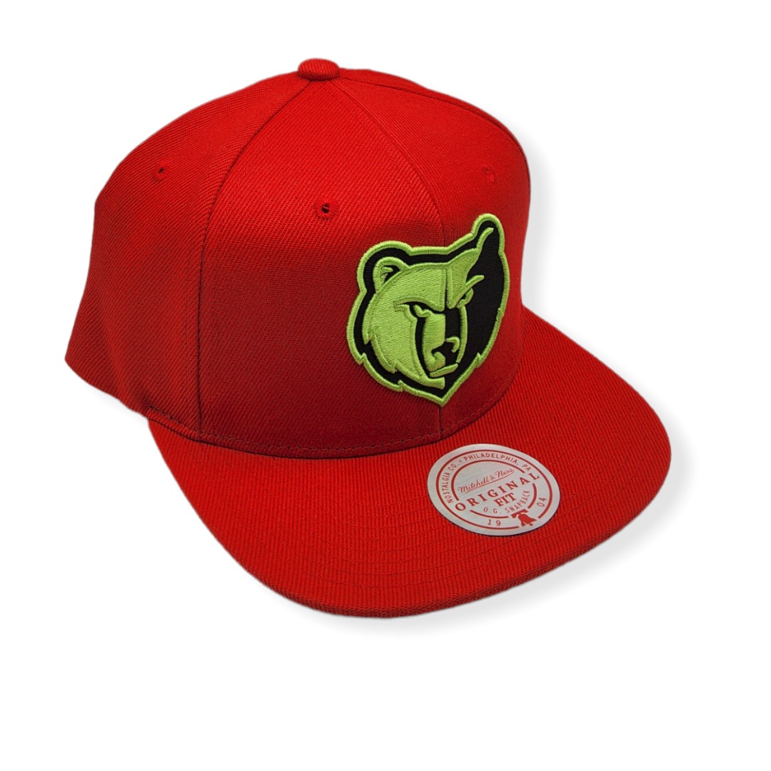 Mitchell & Ness Memphis Grizzlies Reverse Grinch Adjustable Snapback Hat Cap